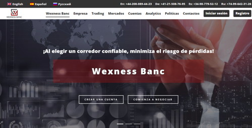 Wexness Banc pagina web