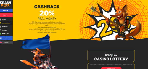 Crazyfox casino página web